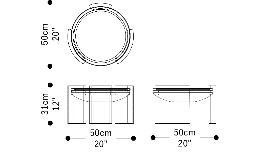 Image of the main dimensions of the product